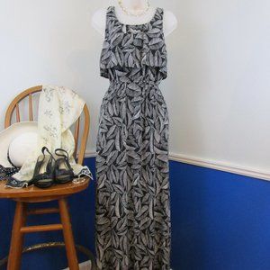 👗HP👗 Merona Leaf Print Sleeveless Maxi Dress
